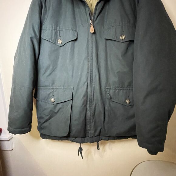 VTG Eddie Bauer Dark Green Premium Goose Down Expedition Parka Jacket Men Large - Picture 12 of 14